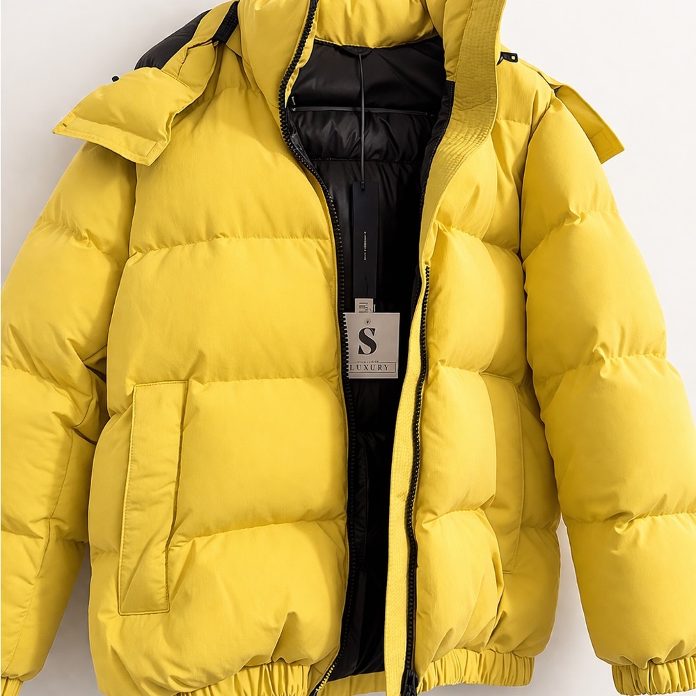 Add Down Yellow Puffer Jacket